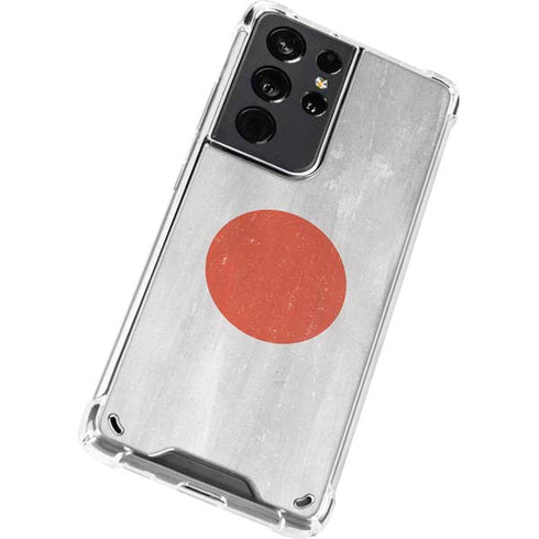 Japanese Flag Distressed Galaxy S21 Ultra 5G Clear Case